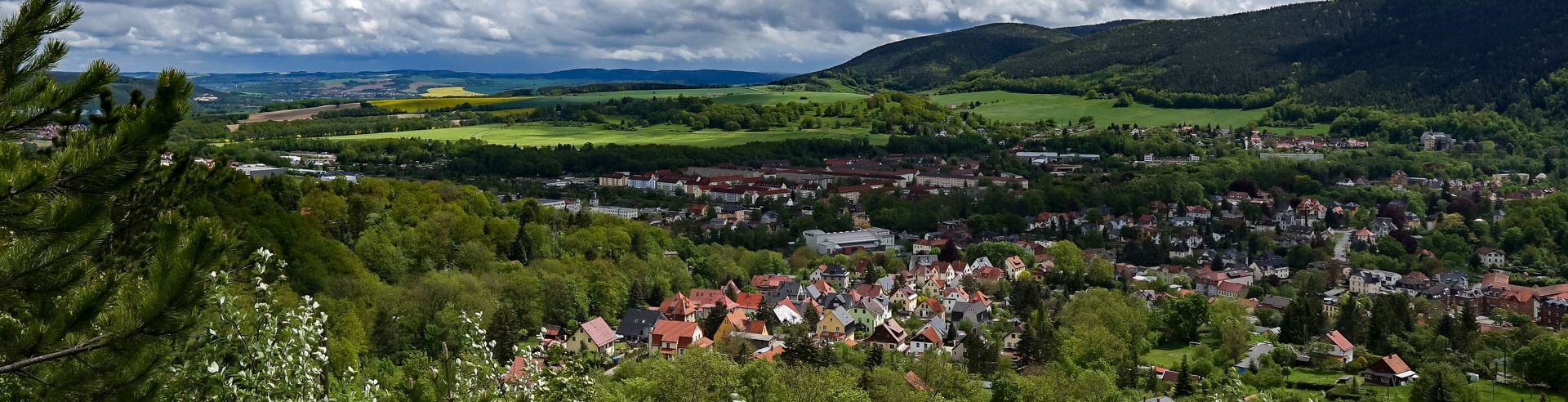 Blick über das sommerliche Bad Blankenburg, Thüringen