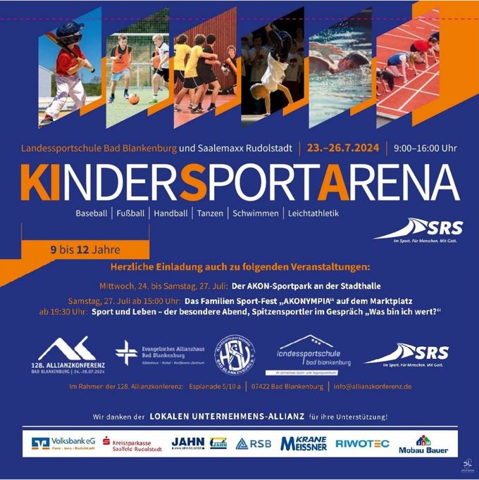 Anmeldung zur Kindersportarena Allianzkonferenz 2024